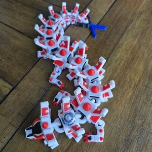 Red and White Articulated Toy